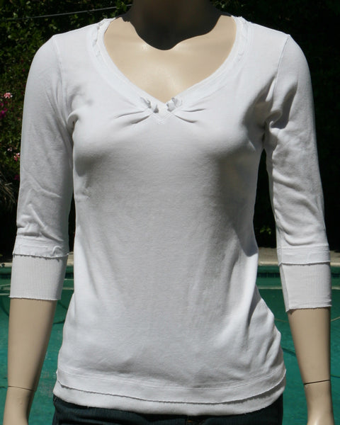 Raw Edged Wide Neck Top