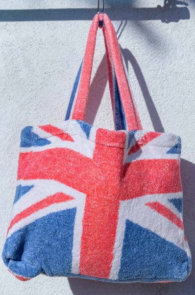 Fresco Towels - Vintage Union Jack Taupe - Medium Tote Bag