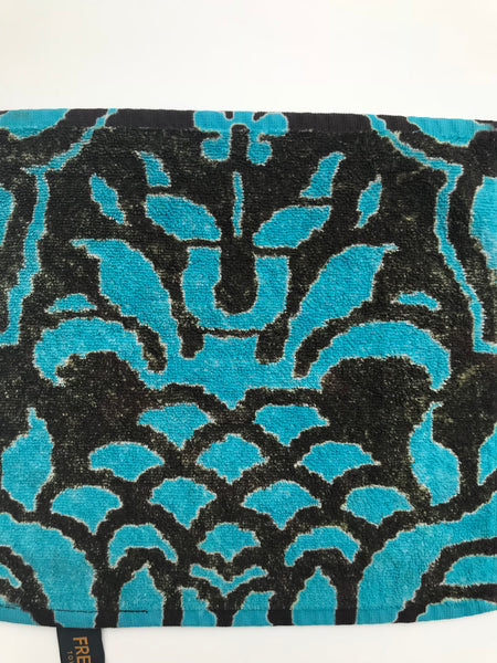 Fresco Towels - Venetian Brocade Cocoa/Turq - Washcloth
