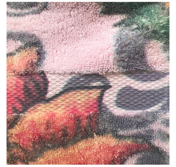 Fresco Towels - Damask Flowers Powder Pink  - Hand Towel