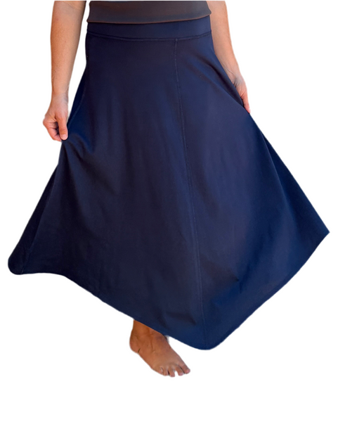 Long Skirt - Garment Dye Solid - Blueberry