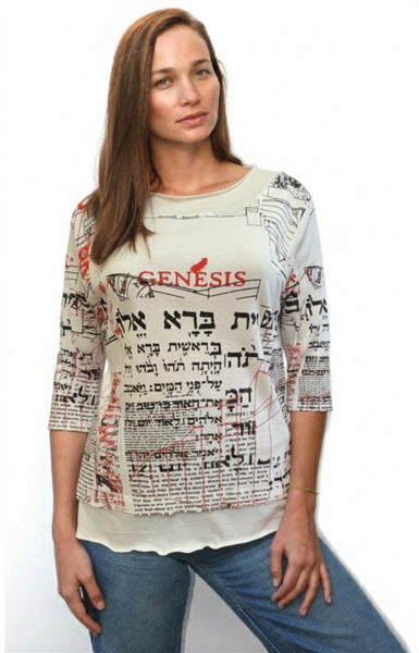 Genesis Layered Hem top - White