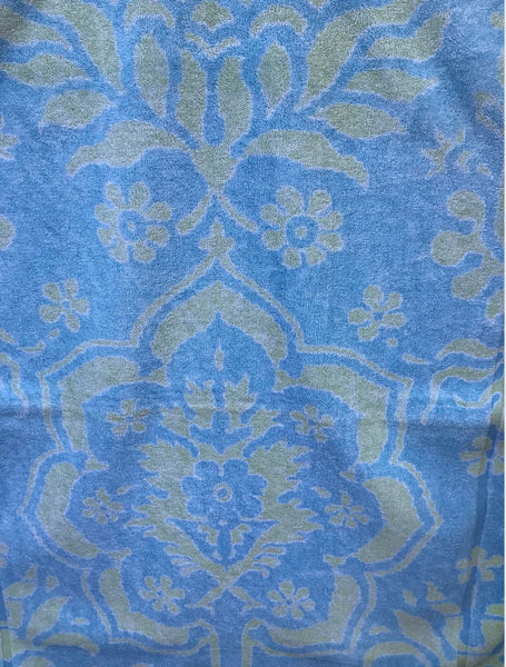 Fresco Towels - Venetian Brocade Sky/Mint - Large Bath Mat