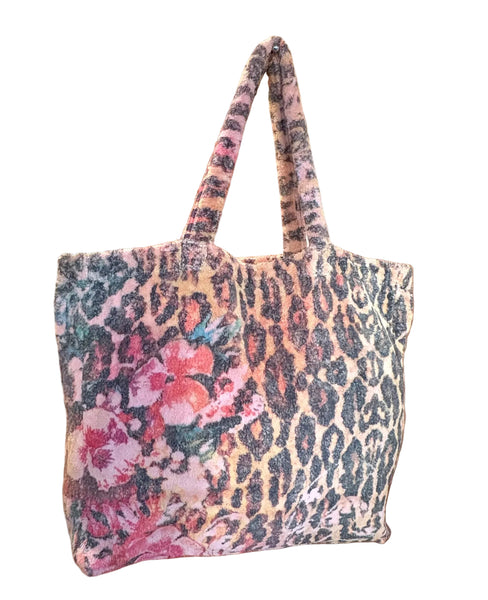 Fresco Towels - Leopard Pink - Large Tote Bag