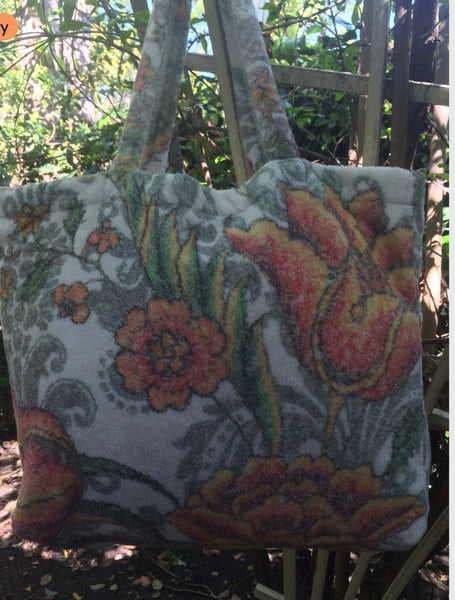 Fresco Towels - Damask Flowers Ivory - Large Tote Bag