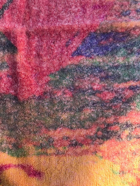 Fresco Towels- Abstract Watercolor Peach - Hand Towel