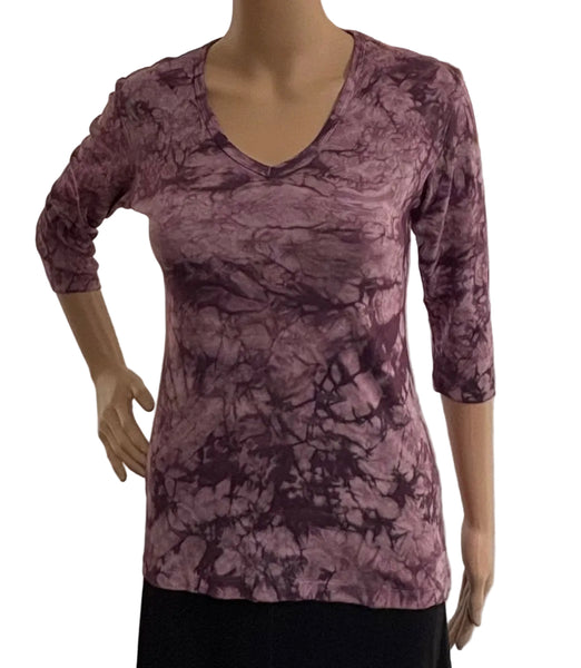 Crystal wash V neck - Mauve