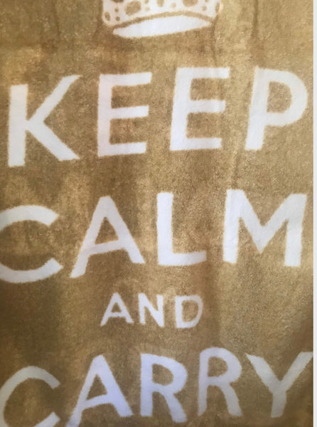 Fresco Towels- Keep Calm and carry on - Golden