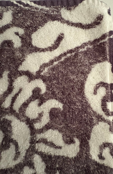 Fresco Towels- Royal Damask Peri/White - Washcloth