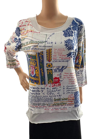 Monarchy Layered hem top - White