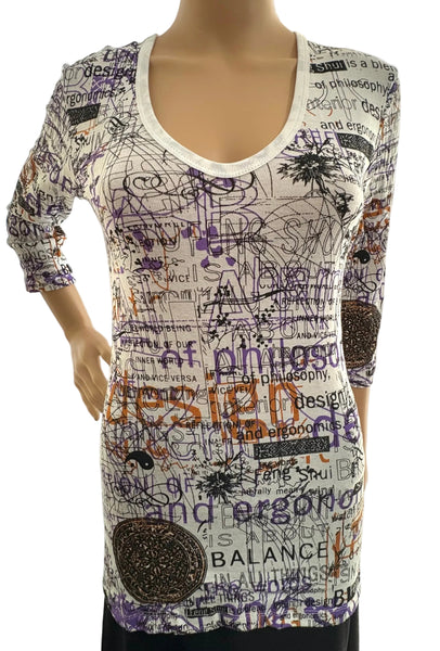 Feng Shui V neck - White