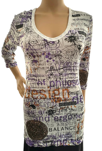 Feng Shui V neck - White