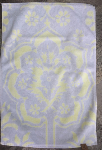Fresco Towels - Venetian Brocade Lemon/Sand - Small Bath Mat