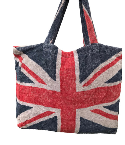 Fresco Towels - Classic Union Jack Taupe - Large Tote Bag