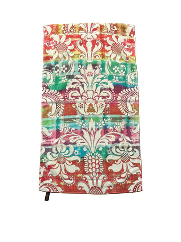 Fresco Towels - Rainbow Damask White - Large Bath Mat
