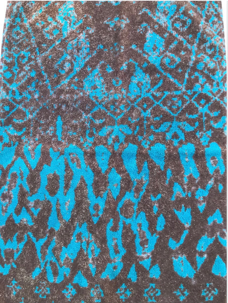 Fresco Towels - Bali Batik Turq / Brown - Hand Towel