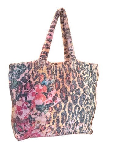 Fresco Towels - Leopard Pink - Large Tote Bag