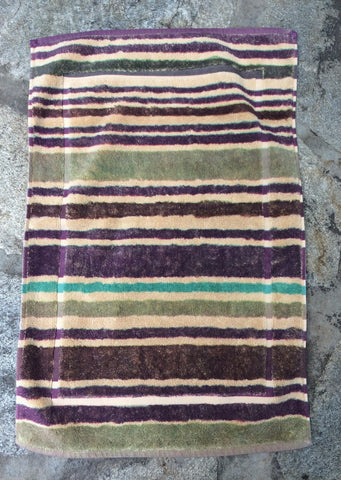 Fresco Towels - Napa Strips Vanilla - Small Bath Mat