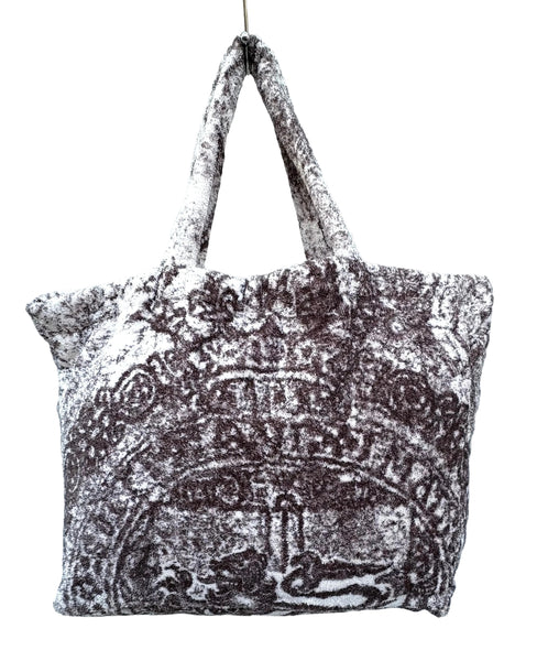 Fresco Towels - Lion Shield Bark/White - Large Tote Bag