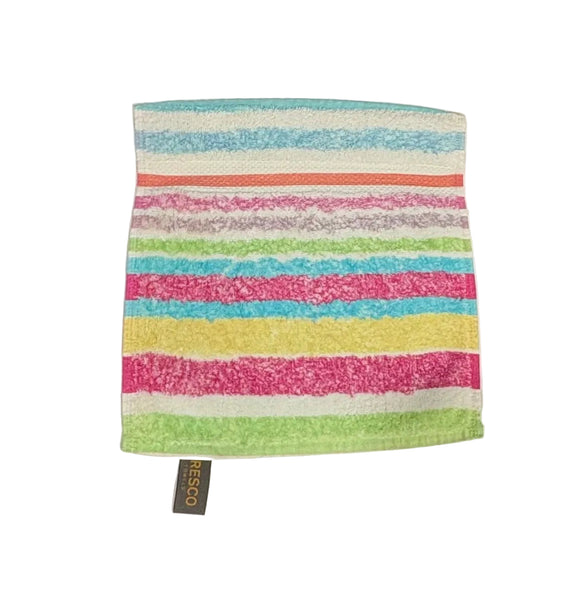 Fresco Towels- Napa Stripes Multi White - Washcloth