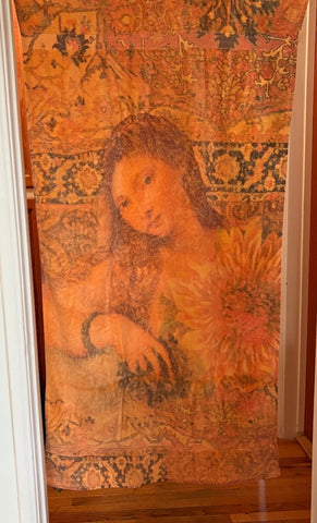 Fresco Towels - Abstract Portrait Sunset Orange - Bath Towel