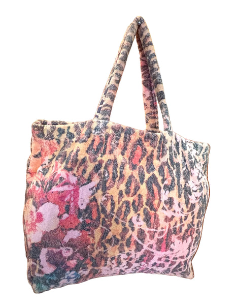 Fresco Towels - Leopard Pink - Large Tote Bag