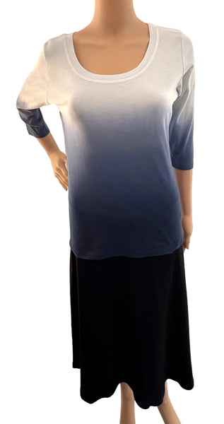 Scoop Neck Top - Ombre Dye Navy