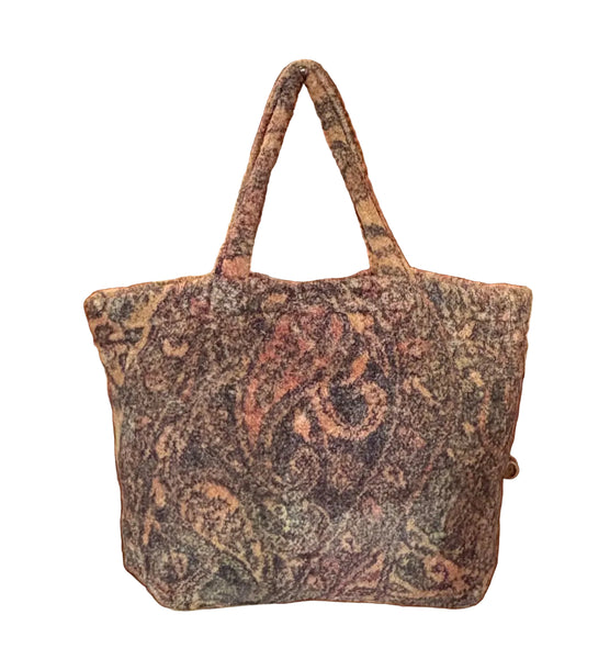Fresco Towels - Indian Paisley Orange - Large Tote Bag