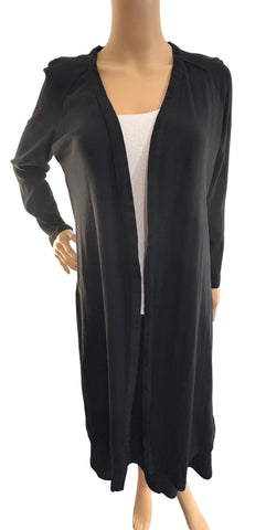 Jacket Long Sleeves - Mid Length- Solid Garment Dye - Black