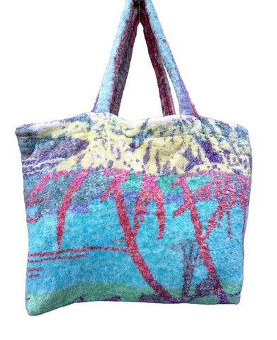 Fresco Towels - Palm Trees White - Large Tote Bag