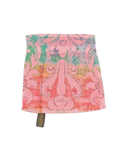 Fresco Towels- Rainbow Damask Pink  - Washcloth