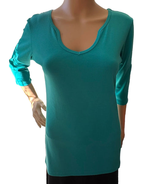 Solid Keyhole neck Top - Tsuit