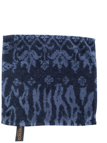 Fresco Towels- African Batik Chambray/Navy - Washcloth