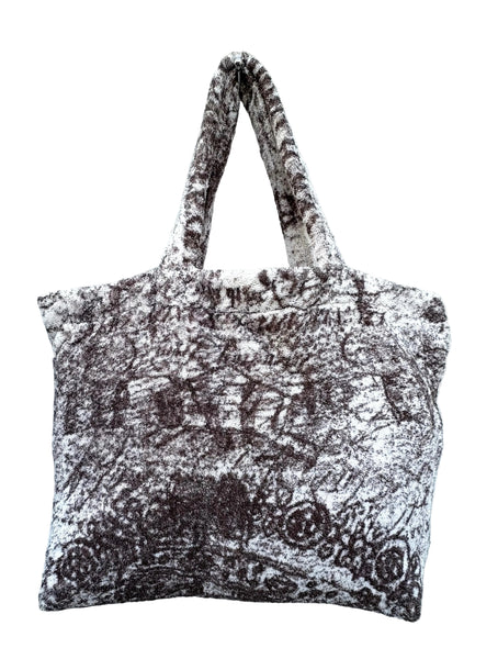 Fresco Towels - Lion Shield Bark/White - Large Tote Bag