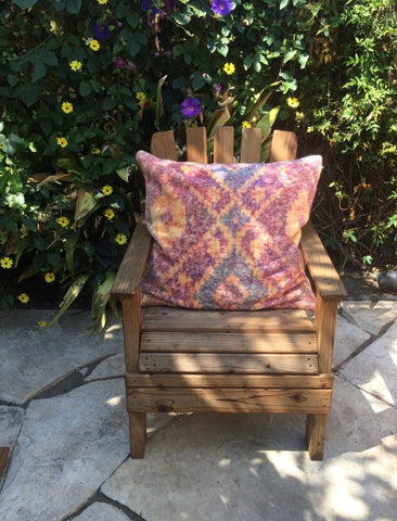 Fresco Towels - Ikat Diamond Gold - Large Pillow Cover