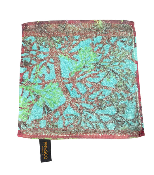 Fresco Towels- Coral Reef Aqua - Washcloth