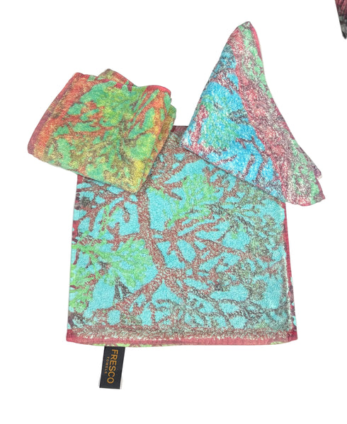 Fresco Towels- Coral Reef Lime - Washcloth