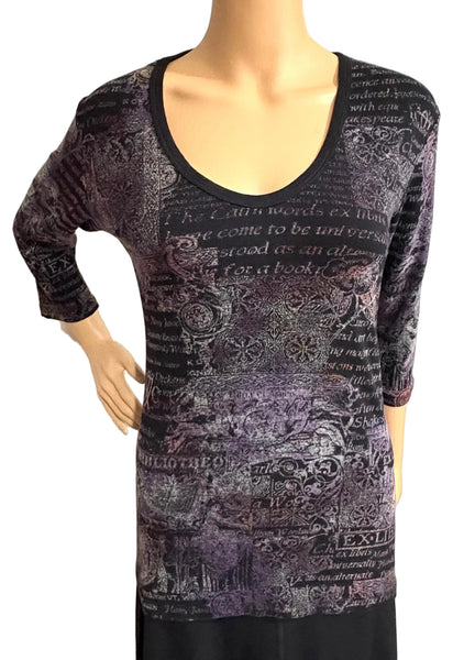 Ex Libris V neck - Lavender