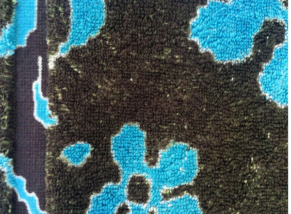 Fresco Towels - Venetian Brocade Cocoa/Turq - Medium Bath Mat