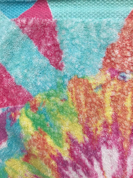 Fresco Towels - Abstract Flower White - Washcloth