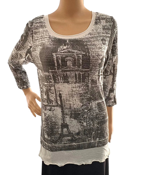 Notre Dame Layered Hem - White