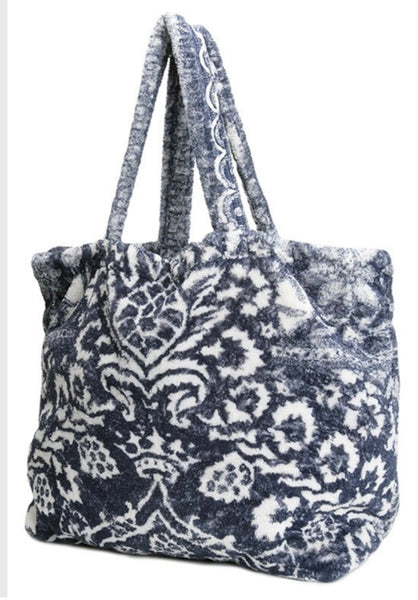 Fresco Towels - Bohemian Damask Royal Blue - large Tote Bag