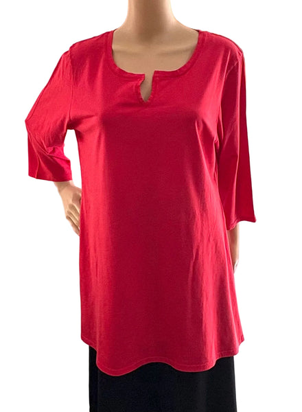 Lightweight Jersey Tunic - Red