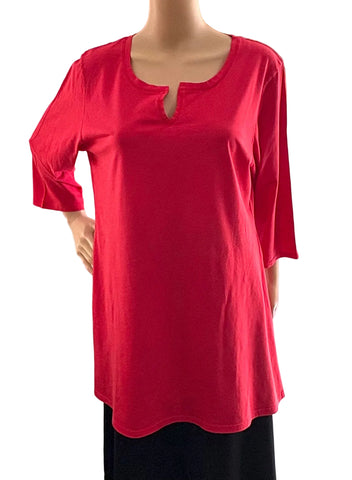 Lightweight Jersey Tunic - Red