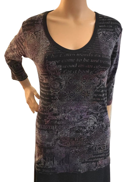 Ex Libris V neck - Lavender
