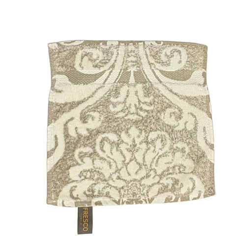 Fresco Towels- Royal Damask Sage/White - Washcloth