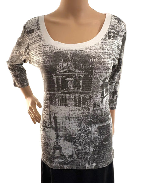 Notre Dame Scoop neck - White