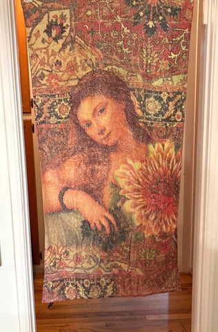 Fresco Towels - Abstract Portrait Golden - Bath Towel