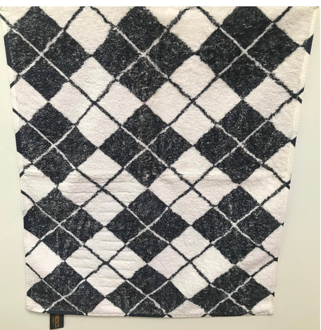Fresco Towels - Argyle White - Hand Towel