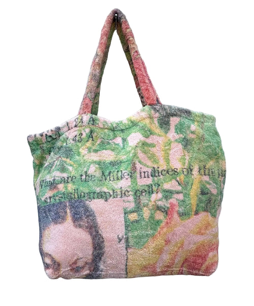 Fresco Towels - Abstract Portrait Peach - Large Tote Bag